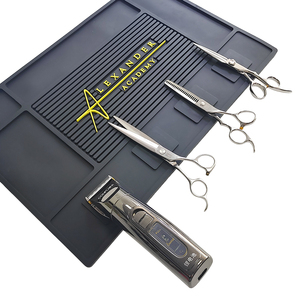 Customizable <b>Silicone</b> PVC Barber Mat Rubber Salon Workstation Mat Non Slip Heat Resistant Clipper Pad Styling <b>Tool</b> Organizer Mat - Product Image 1