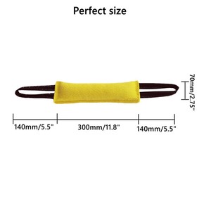 Jouet de remorquage de morsure de chien jouet à tirer bleu durable avec 2 poignées douces et solides oreiller de morsure en nylon résistant pour les chiens de petite à moyenne taille - Product Image 5