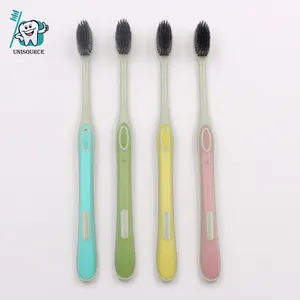 Simple Logo Printing Toothbrush Silm Handle with Small Head Toothbrush
