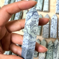 Offre Spéciale : Tour de Cristal Naturel, Art Populaire, Pointes de Jaspe Dendritique Polies, Tendance Mode Européenne pour Cadeau de Mariage et Guérison Spirituelle