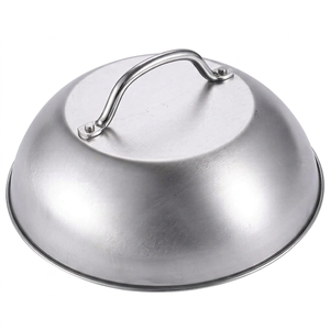 Dôme à burger en acier inoxydable pour grillades, outil de barbecue pour faire fondre le fromage - Product Image 1
