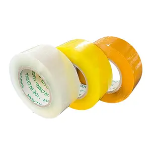 汎用カートン包装テープ薄黄色透明高粘着シールテープ