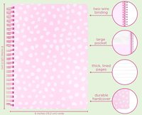 Cahier à reliure à spirale rose personnalisé Style mini cahier d'exercices d'étudiant planificateur d'agenda papeterie
