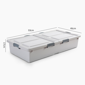 Contenedor de almacenamiento debajo de la <span class=keywords><strong>cama</strong></span> con <span class=keywords><strong>ruedas</strong></span>, organizador de plástico, cajón inferior - Product Image 4