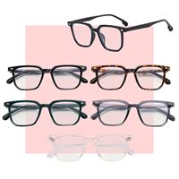 Lunettes de lecture tendance à monture carrée large avec rivets, couleur bonbon, sans correction, anti-lumière bleue, unisexe