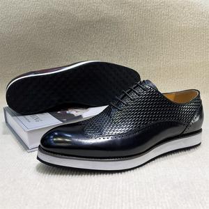 Chaussures en cuir pour hommes, design haut de gamme à lacets, confortables et tendance, pour les occasions formelles - Product Image 4
