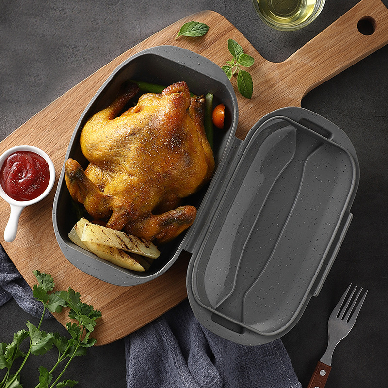 Портативный Силиконовый паровой контейнер, пищевой контейнер для микроволновой печи