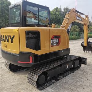 รถขุดขนาดเล็ก Sany SY55C มือสอง น้ำหนัก 5.5 ตัน พร้อมเครื่องยนต์และมอเตอร์ Sany ความจุบุ้งกี๋ 0.28 ลูกบาศก์เมตร กำลัง 36 กิโลวัตต์ รวมเกียร์และปั๊ม - Product Image 3
