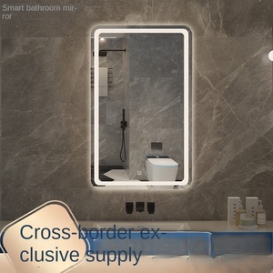 Espejo de baño LED inteligente antiniebla rectangular simple espejo de baño luminoso con pantalla táctil - Product Image 3