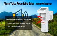 Détecteur de mouvement extérieur PIR énergie solaire infrarouge Garage enregistrement vocal alarme intrus capteur sans fil étanche 25kg animal de compagnie immunisé