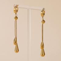 Ensembles de Bijoux Fins en Acier Inoxydable 316L Plaqué Or 18 Carats Étanche, Comprenant Boucles d'Oreilles Créoles Huggies et Goutte d'Eau, et Colliers pour Femmes