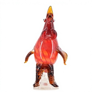 Hand Blown <b>Glass</b> Camel Figurine Red Orange Animal Sculpture Art Decor Handmade <b>Glass</b> Craft - Product Image 1