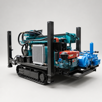 Foreuse multifonctionnelle diesel rotative sur chenilles pour puits d'eau et forages d'exploration