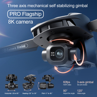 Drone pliable professionnel 8K V168 Pro Max original 2026 avec caméra gimbal 3 axes sans balais et grand écran