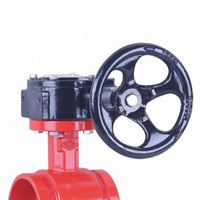 Vanne à opercule en laiton haute température Yinuo PN 16 Marine DN300 12 pouces rainurée avec actionneur électrique