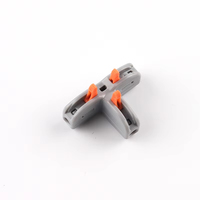 Connecteur de câblage universel de type T à enfoncement, bornier de distribution plat à 3 broches pour éclairage LED et câblage électrique