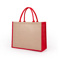 Sac fourre-tout en jute écologique en gros avec poignée en corde, sac de shopping réutilisable naturel personnalisable avec logo
