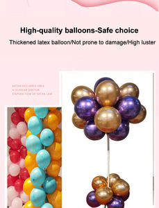 Bulk Self-Inflating Balloon Column Stand, 1.55M Latex Party Decor Kit for Wedding Birthday Baby Shower - Product Image 3
