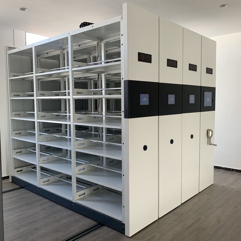 Steel Mobile Sliding Dense Racking Shelving Metal Dense Mobile Document ...
