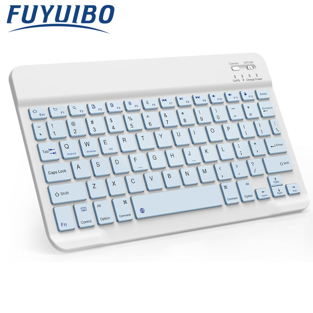 Ultra-Slim BT Keyboard Portable Mini Rechargeable Wireless Keyboard  for Apple iPad iPhone Samsung Tablet Phone Android 10