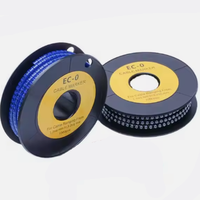 Marqueurs de câble de fil électrique d'étiquette de câble de numéro jaune marqueur de câble rond