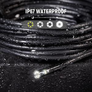 <span class=keywords><strong>DEPSTECH</strong></span> Endoscope avec écran IPS 5 pouces, lumière intégrée, HD 1080P, pour inspection des égouts, affichage en écran partagé, câble flexible de 16,5 pieds, MicroSD, pour usage domestique - Product Image 2