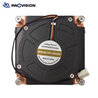 Gute Qualität 1U Low Profile Kühlkörper Aktiver CPU-Kühler für Intel LGA1700 Bigger Cooper Basement 125W TDP Server Kühler