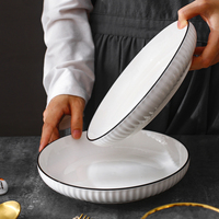 Plaque de pâtes en céramique blanche, de haute qualité, OEM et ODM, style japonais, offre spéciale