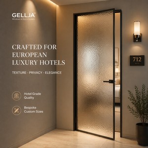 GELLJA - Puertas de Ducha Modernas de Aleación de Aluminio para Villas, Vidrio Templado, Marco Extremadamente Delgado, <span class=keywords><strong>Puerta</strong></span> Interior Abatible, Puertas Impermeables - Product Image 6