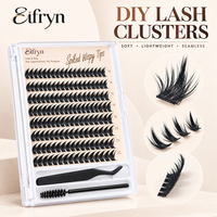 Kit de cils en grappe personnalisés Eifryn en gros – Cils individuels volumineux et légers à tenue forte pour application DIY, idéal pour les yeux sensibles