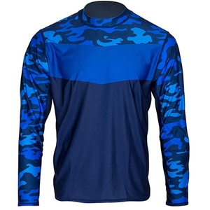 เสื้อตกปลาผ้าโพลีเอสเตอร์ผสมสแปนเด็กซ์ 100% แบบซับลิเมชั่น สีดำและลายพราง พร้อมกระเป๋า - Product Image 6