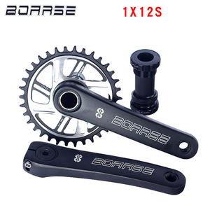 Juego de bielas Boarse 1X12S de aleación de aluminio hueco con una sola placa de cadena para bicicleta de montaña - Product Image 1