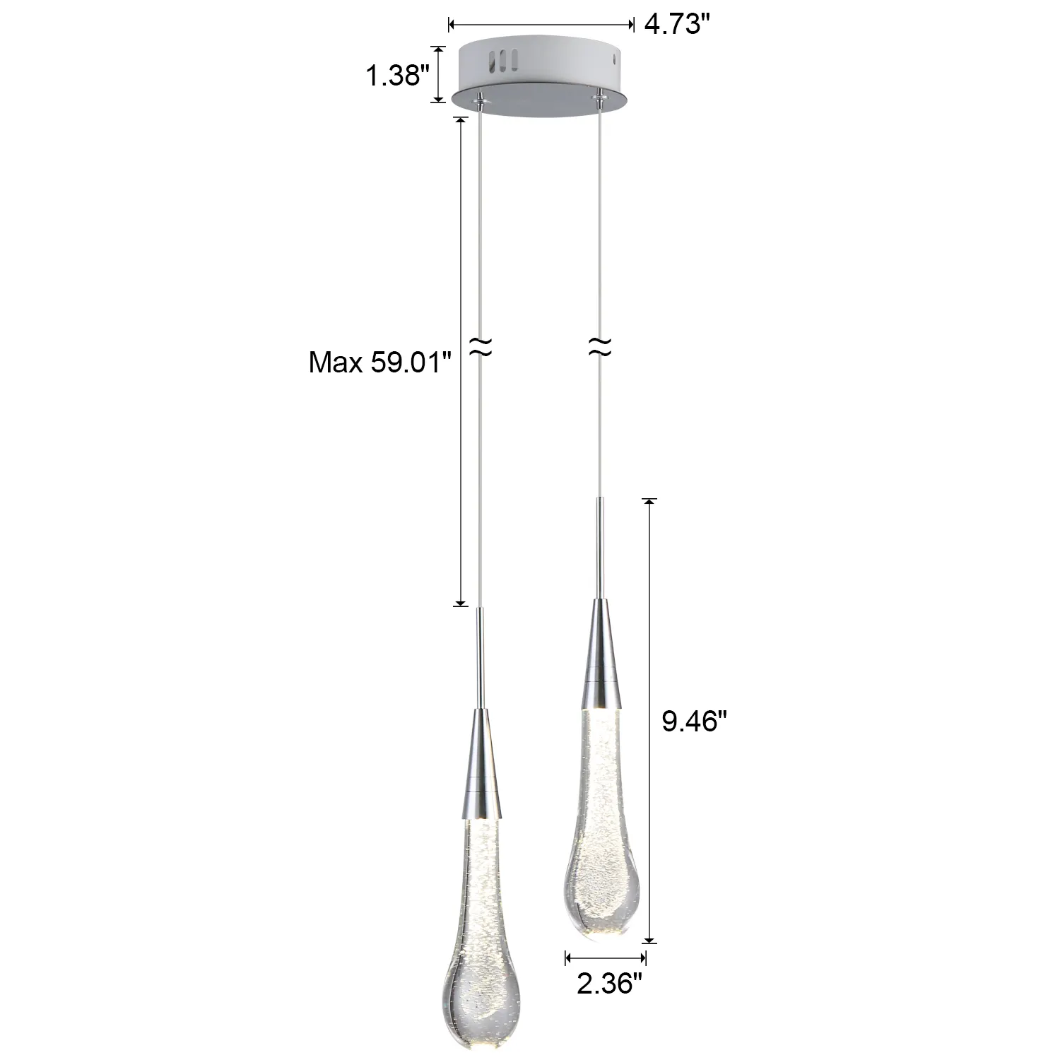 2022 nuovo stile moderno decorare lampada a sospensione a Led gocce d'acqua lampadario luce per soggiorno Hotel