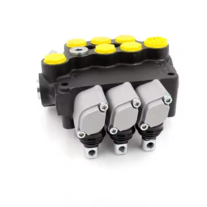 วาล์วโซลินอยด์ไฮดรอลิกแบบเปิด-ปิด รุ่น P80-G12-G34-AT-2OT แบบแมนนวล 3 สปูล วาล์วควบคุมทิศทางแบบโมโนบล็อก - Product Image 3
