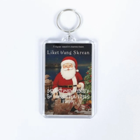 Porte-clés rectangulaire transparent en acrylique personnalisable pour sublimation, idéal pour la décoration de cadre photo moderne, mariages et baptêmes