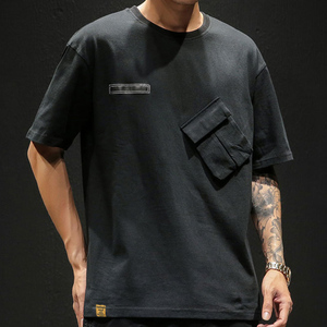 เสื้อยืดฮิปฮอปสไตล์ญี่ปุ่นสำหรับผู้ชาย รุ่นคัสตอมเฮฟวี่เวท เสื้อยืดสตรีทแวร์ลำลองแฟชั่นผ้าฝ้าย - Product Image 5
