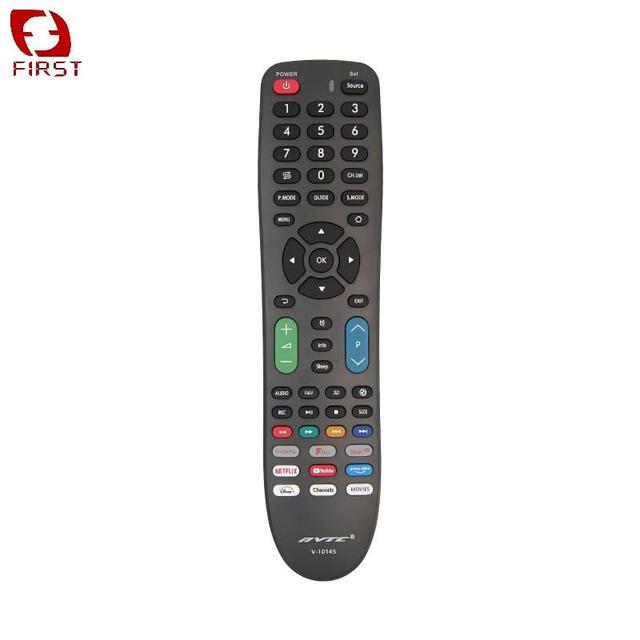 First Brand Quality Universal Remote Control V-1014S for LCD/LED Displays with Netflix YouTube Prime Video Hotkeys One Key Setup