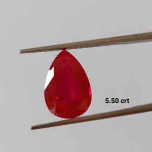 Rubí Cultivado en Laboratorio, Forma de Pera, Gema Suelta, Rojo Intenso, Calidad Premium, Piedra Sintética para Joyería, Hecho a Mano - Product Image 4