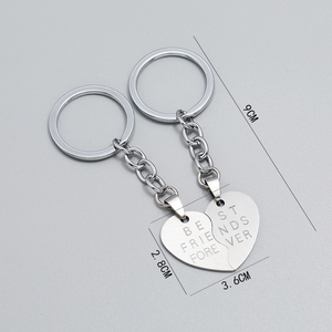 Новая Мода из нержавеющей стали в форме сердца брелок лучший друг навсегда лазерная резка Ювелирные изделия Подарки для Дружбы кольца - Product Image 6