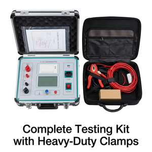 Testeur de résistance de contact haute précision 200A, micro-ohmmètre intelligent, kit de test de boucle 100A - Product Image 6