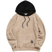 Oem hecho a medida Unisex Fuzzy Sherpa Fleece Pullover Oversize Plus Size Custom Women's Hoodies