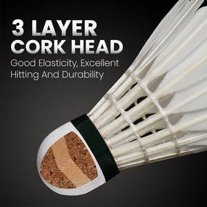 Volant <span class=keywords><strong>de</strong></span> <span class=keywords><strong>badminton</strong></span> Kunli personnalisé, le plus durable, en plumes d'oie, pour les joueurs professionnels et les tournois - Product Image 2