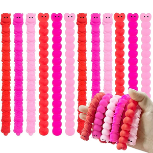 سلاسل مرنة ألعاب حسية سوار تخفيف الضغط في عيد الحب لتحفيز وإدمان الأطفال المعكرونة الناعمة الإفراج عن الإجهاد - Product Image 6