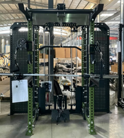 Máquina Smith Vertical Profesional 3 en 1 para Gimnasio en Casa y Entrenador Funcional con Cable Cruzado, Diseño que Ahorra Espacio para Entrenamiento de Cuerpo Completo