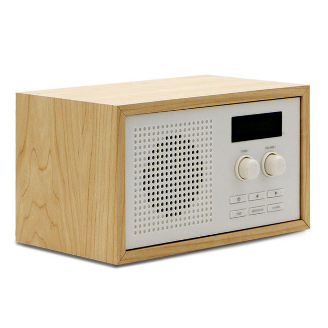 High Quality  Led Display  FM Wood  Digital Clock Radio   With  AUX-IN Function and Built in Mono Speaker
