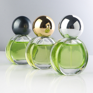 Luxury Flat Round <strong>Perfume</strong> Glass <strong>Bottle</strong> with Ball Cap 20ml Compact Glass <strong>Spray</strong> <strong>Perfume</strong> Container <strong>Perfume</strong> <strong>Bottle</strong> Packaging - Product Image 2