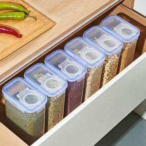 Household Plastic Airtight Preservation Jar Moisture Insect Proof Storage <b>Container</b> for Grain <b>Flour</b> Dry Food Storage - Product Image 1