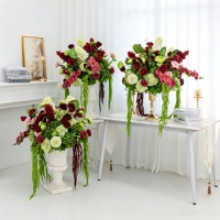 Bunga Mawar Sutra Buatan Ukuran Besar 30cm-80cm, Dekorasi Pernikahan, Centerpiece Pernikahan, Bola Bunga Besar