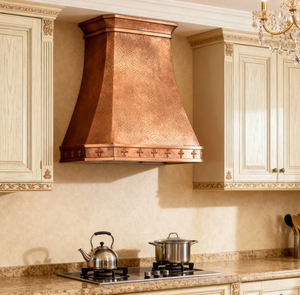 <span class=keywords><strong>Hotte</strong></span> murale en cuivre de forme cloche, artisanale, pour les maisons de luxe - Product Image 4