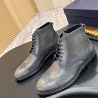 Bottes Chelsea de style italien original de marque de créateur, bottes à la cheville élastiques, en cuir de vachette pleine fleur, décontractées et élégantes, de luxe